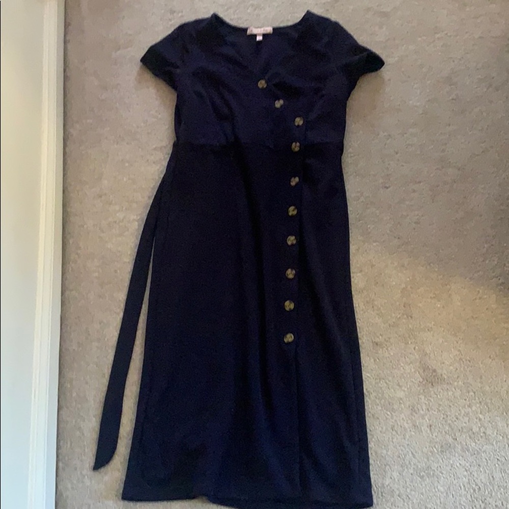 V neck maxi dress